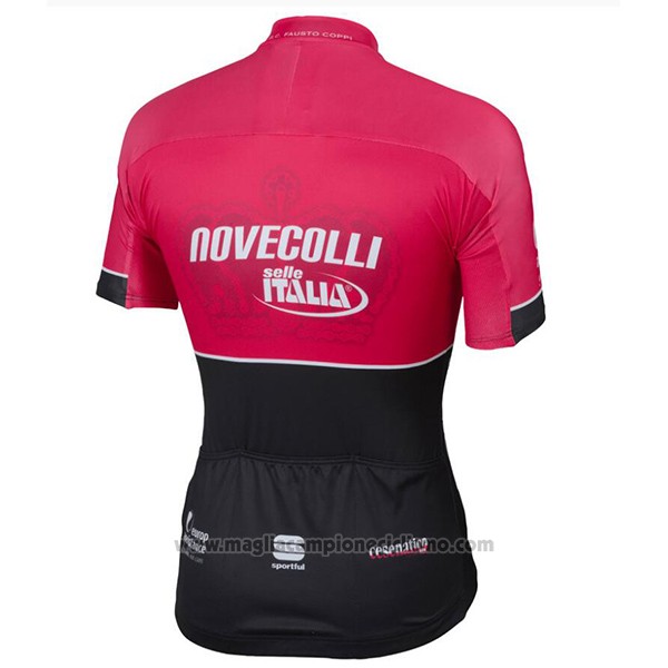 2017 Abbigliamento Ciclismo Novecolli Rosso e Nero Manica Corta e Salopette